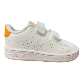 Adidas Advantage CF I GW0452 white orange children's shoe with strap