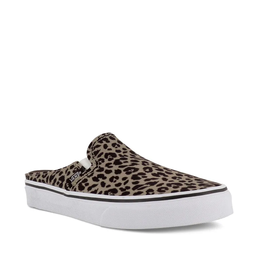 ASHER MULE - SATIN LEOPARD BROWN WHITE