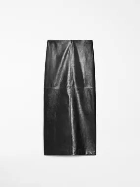 BAIRO LEATHER SKIRT BLACK