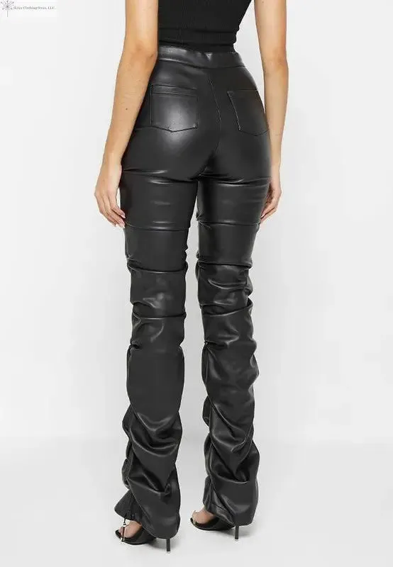 Black Faux Leather Pants