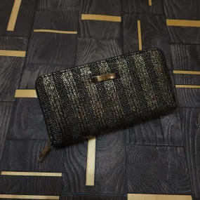 Black Gold Stripe Wallet