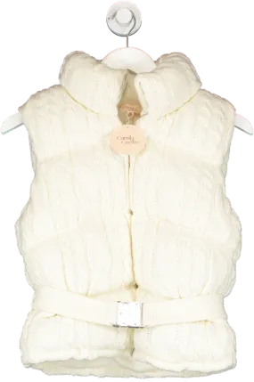 Camila Coelho Cream Eissa Knitted Vest UK XS