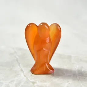 Carnelian Angel Small Gemstone Carving