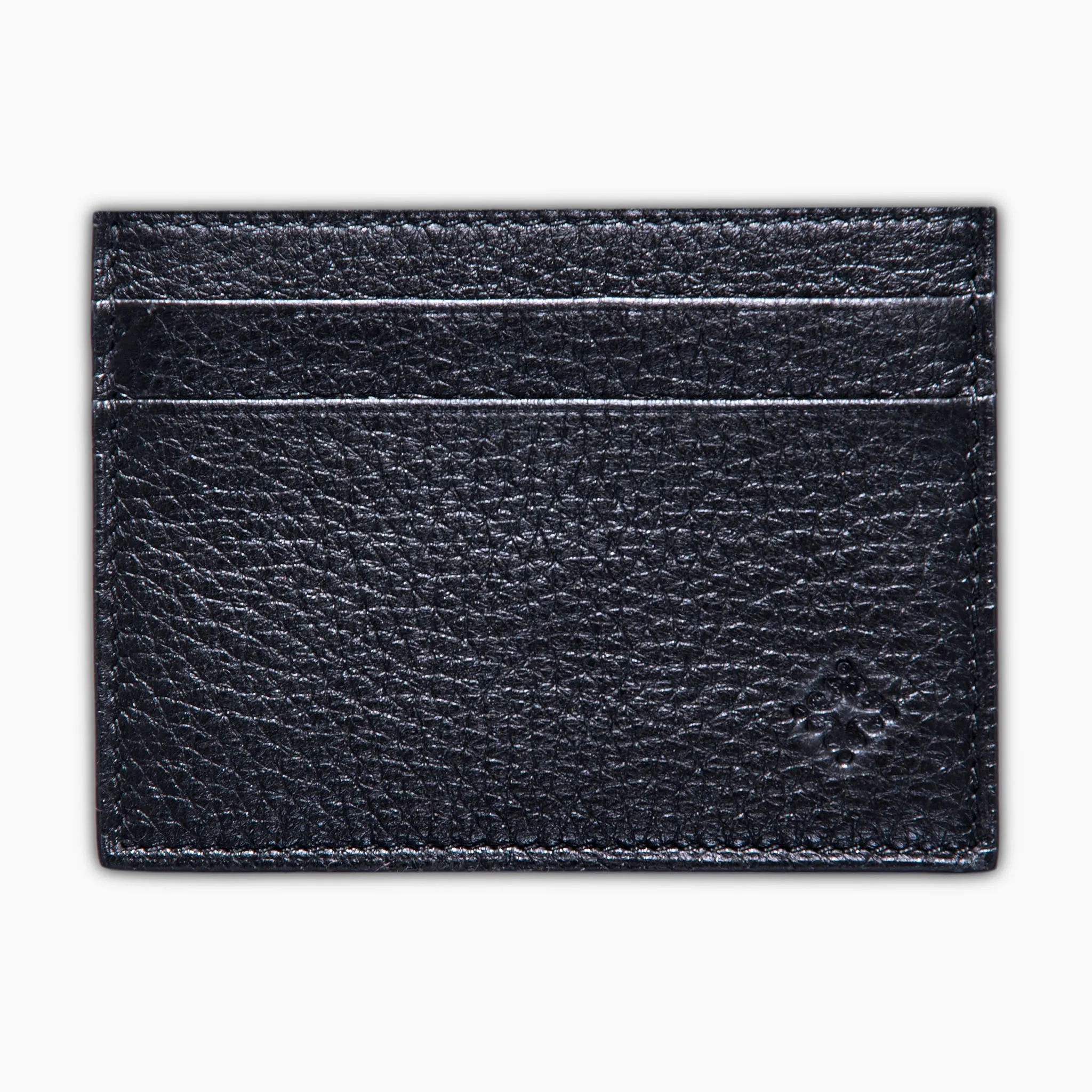 Cesar 100% deerskin leather credit card holder (dark blue)