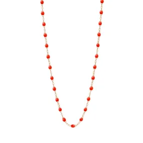 Classic Gigi Coral necklace, Rose Gold, 17.7"