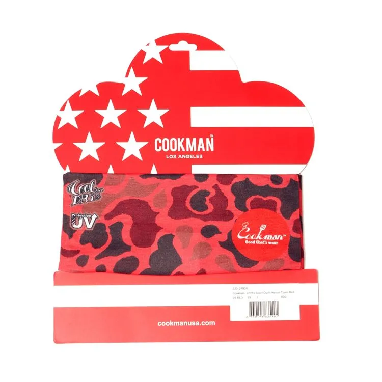 Cookman Chef's Scarf - Duck Hunter Camo Red