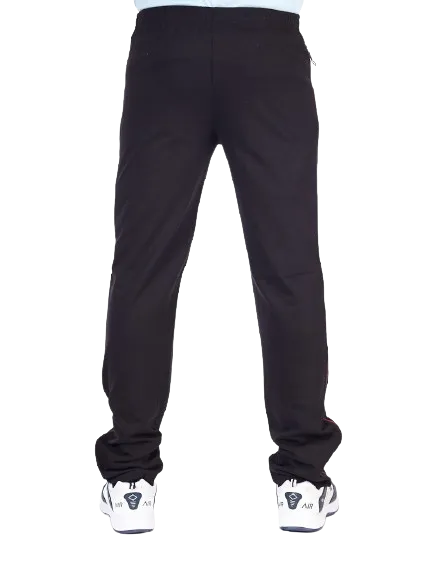 Cotton Blend - Black Track Pants  - FLORENCIA-BLACK