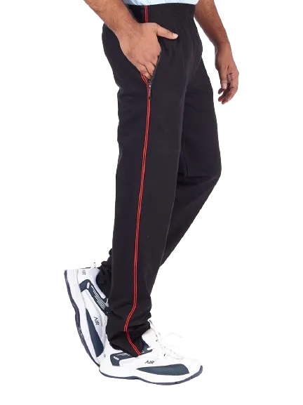 Cotton Blend - Black Track Pants  - FLORENCIA-BLACK