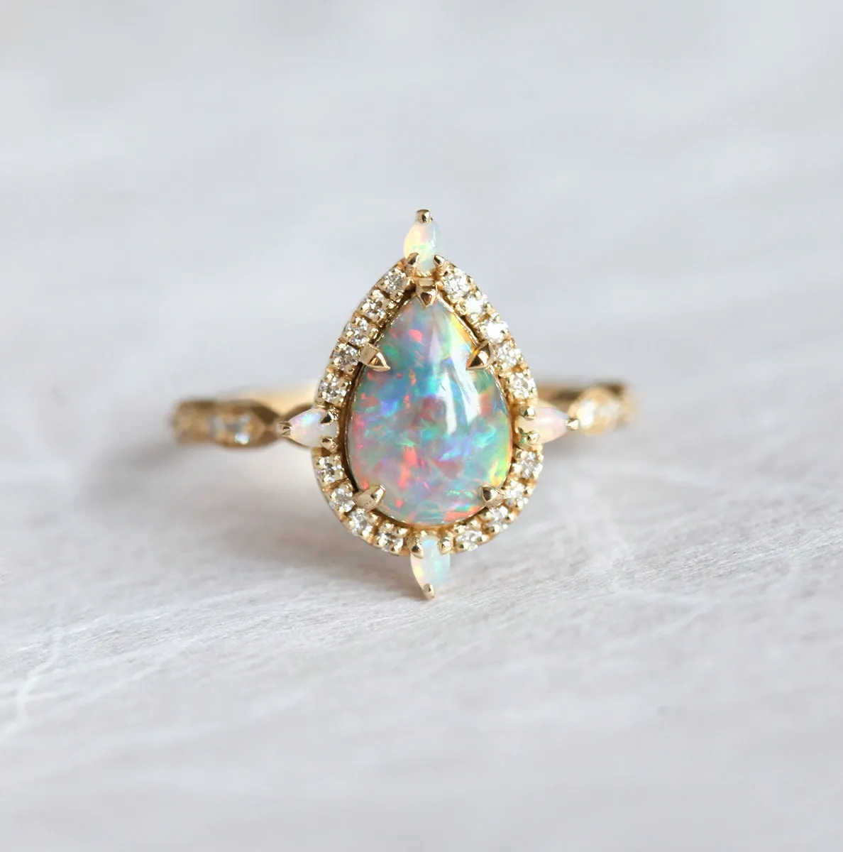 Kathleen Pear Opal Ring