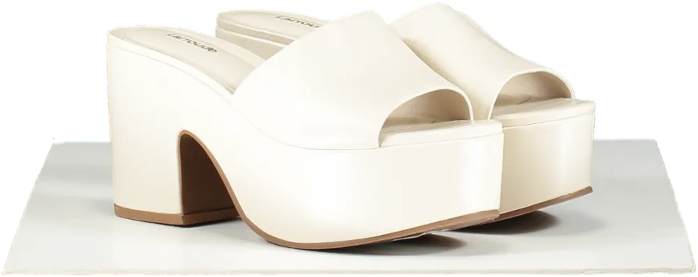 Larroude Cream The Miso Platform Sandals UK 5 EU 38 👠