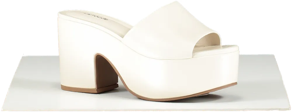 Larroude Cream The Miso Platform Sandals UK 5 EU 38 👠