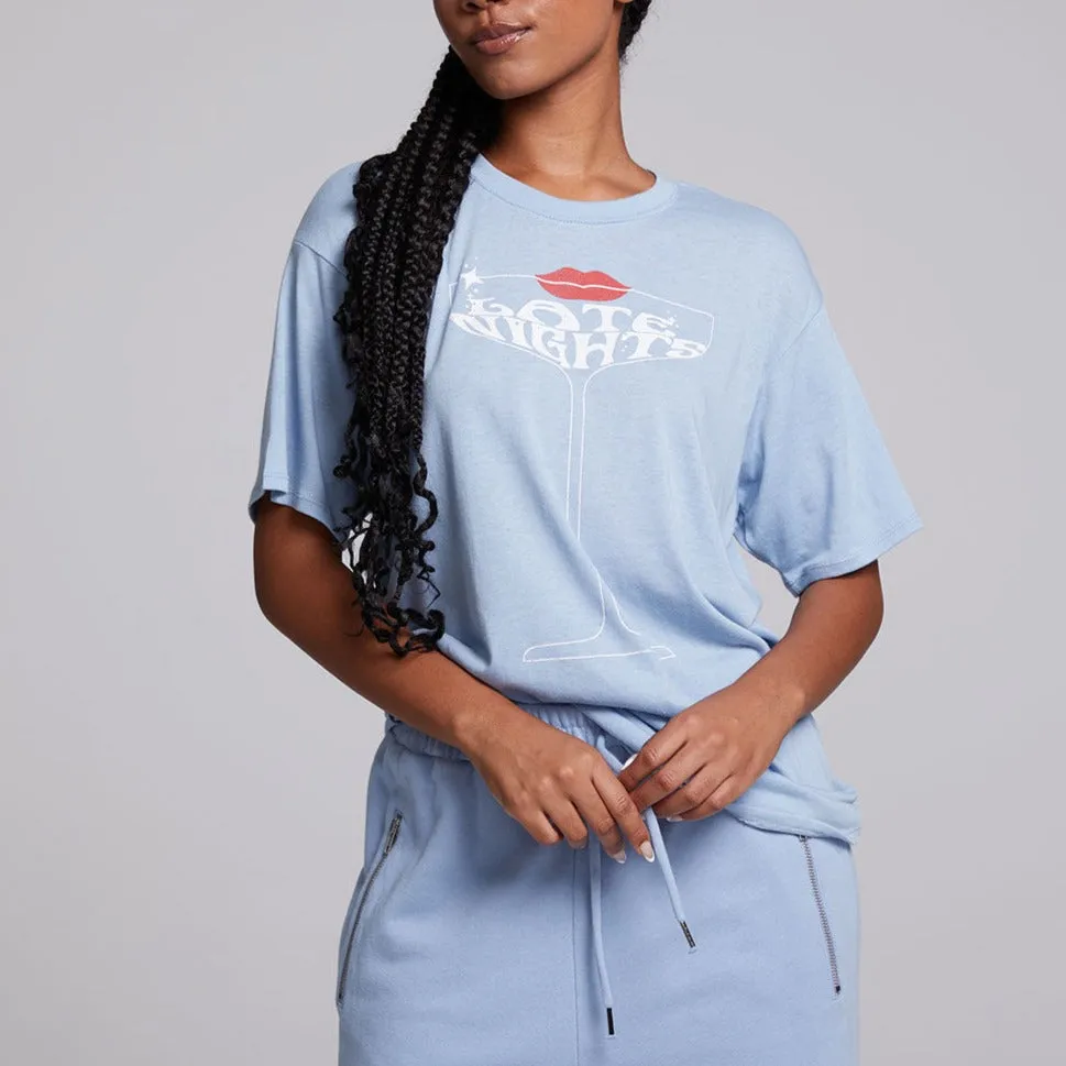 Late Night Champagne Tee (Blue)