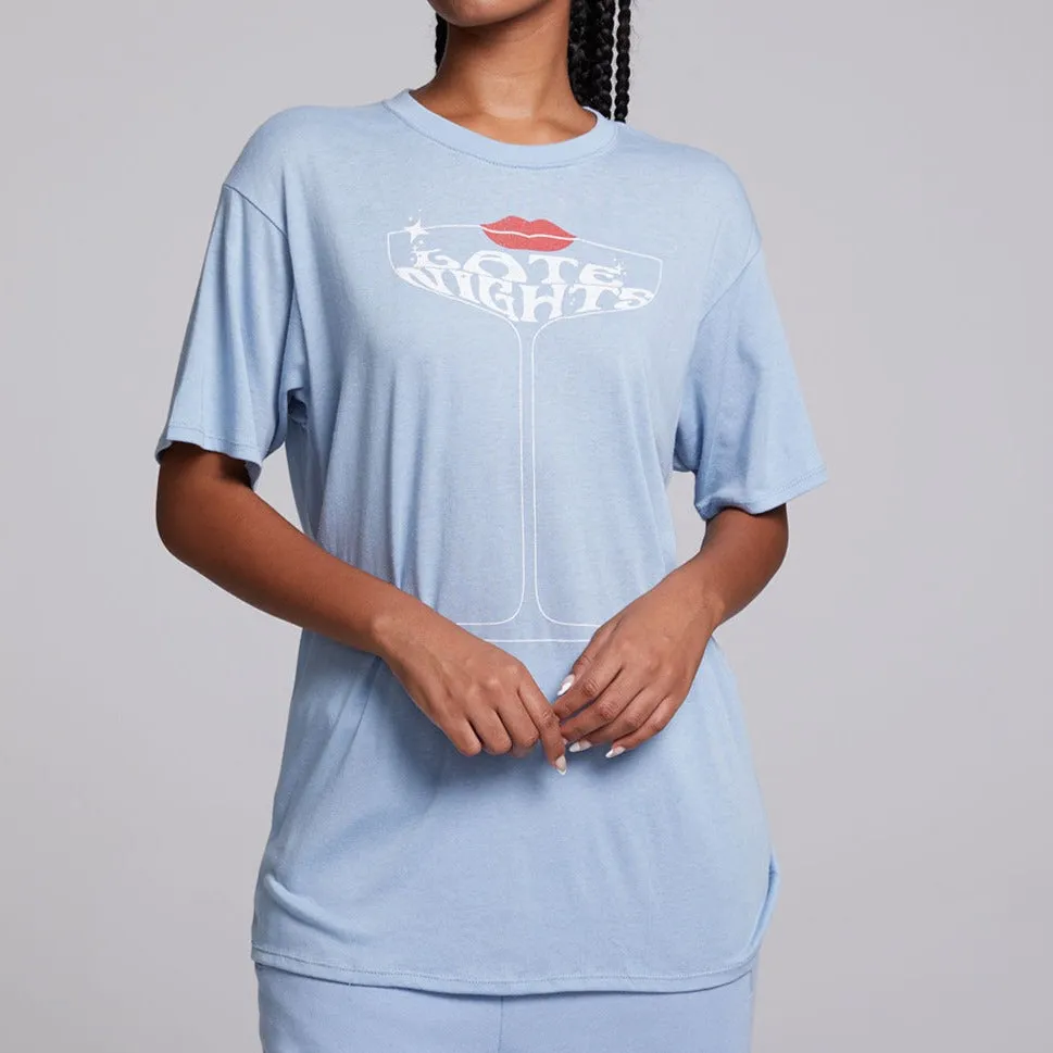 Late Night Champagne Tee (Blue)