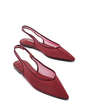 Lazer Slingback Ballet Flat Cherry Patent