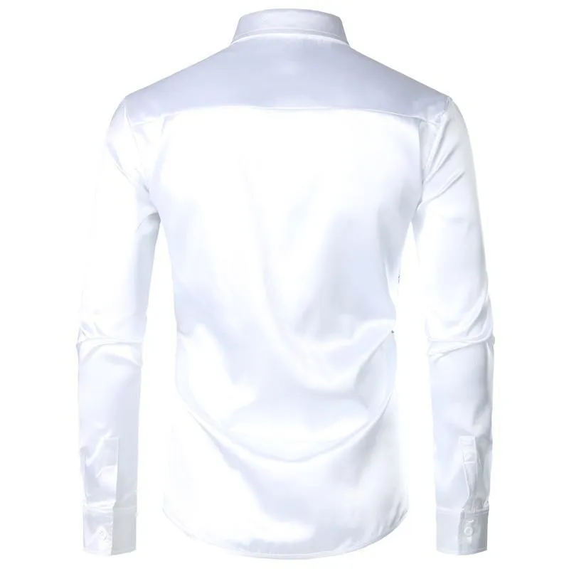 Luxury Sequins Silk Shirt For Men