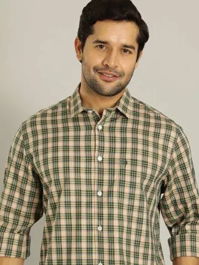 Men Checked Full Sleeve Cotton Blend Shirt