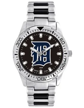 MLB Mens Detroit Tigers Heavy Hitter Watch - Bracelet Strap - Color Logo