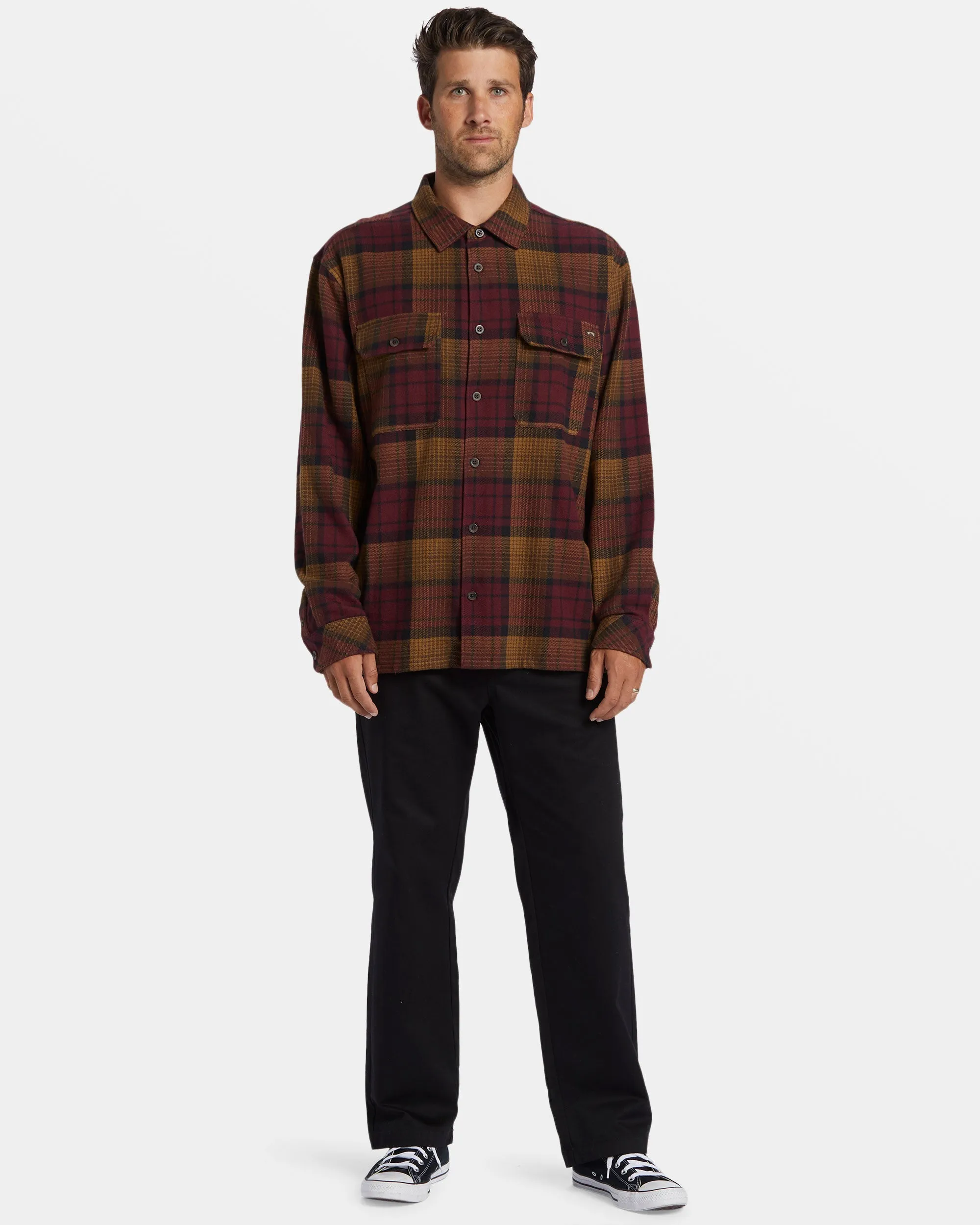 Offshore Long Sleeve Flannel Shirt - Port