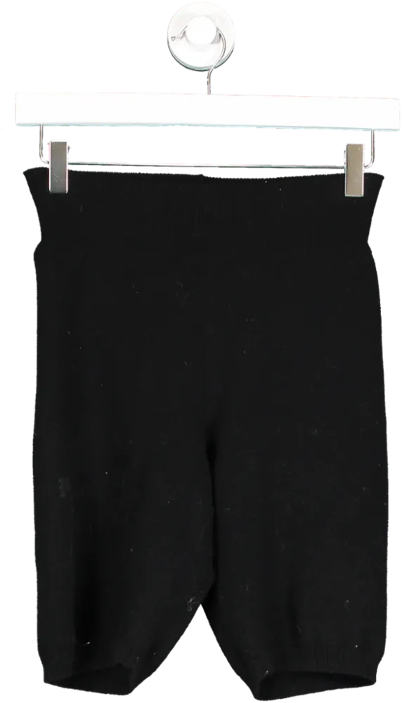 PANGAIA Black Knitted Cycle Shorts UK S