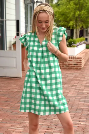 PICNIC FOR TWO DRESS - GREEN