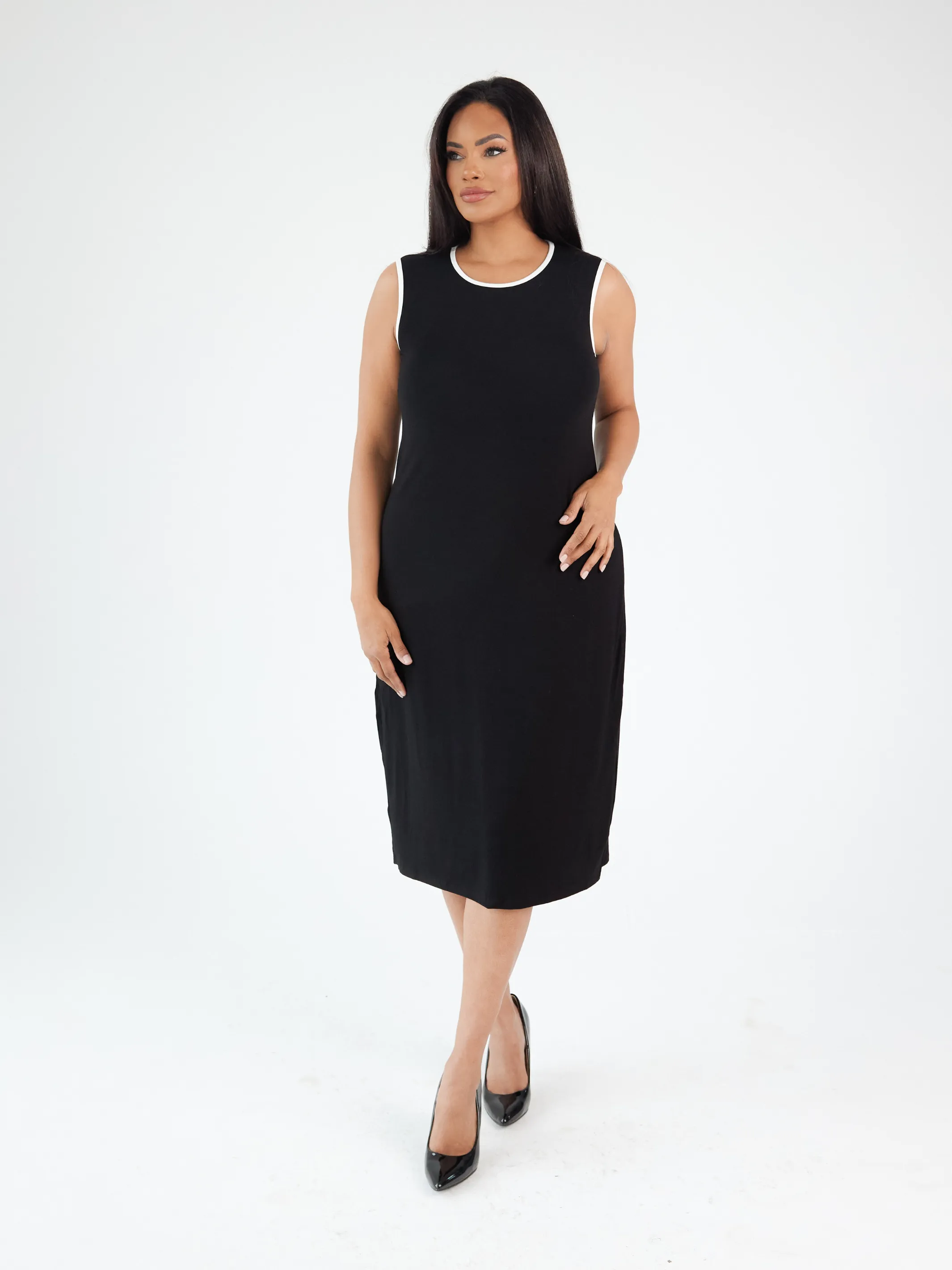 Relaxed High Neck Midi Brami Dress