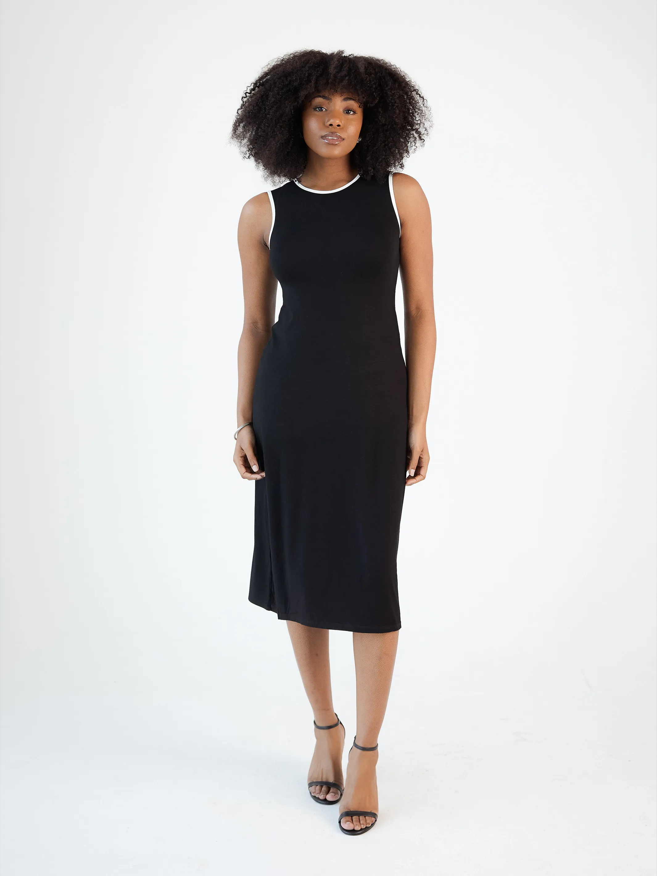 Relaxed High Neck Midi Brami Dress