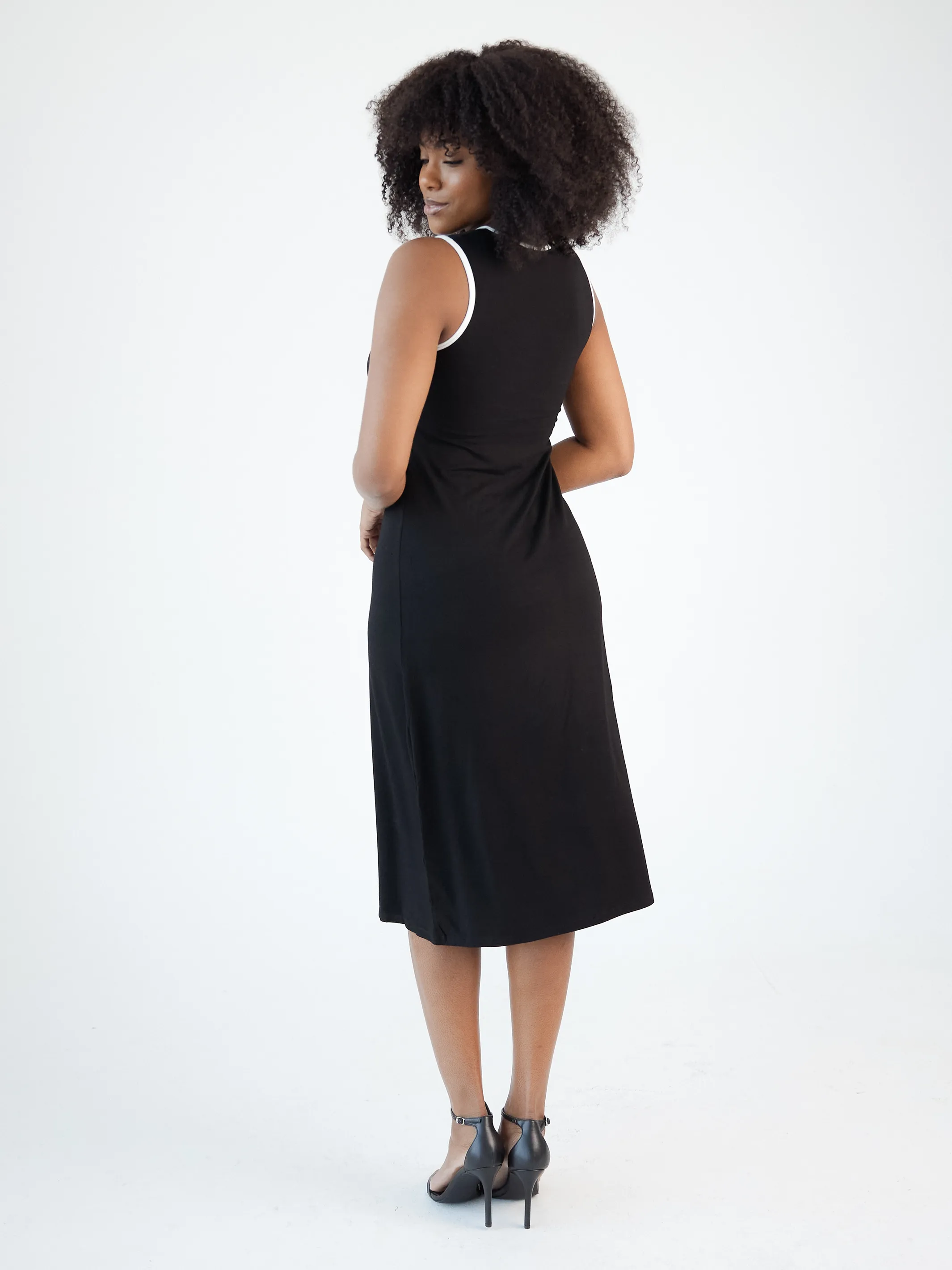 Relaxed High Neck Midi Brami Dress