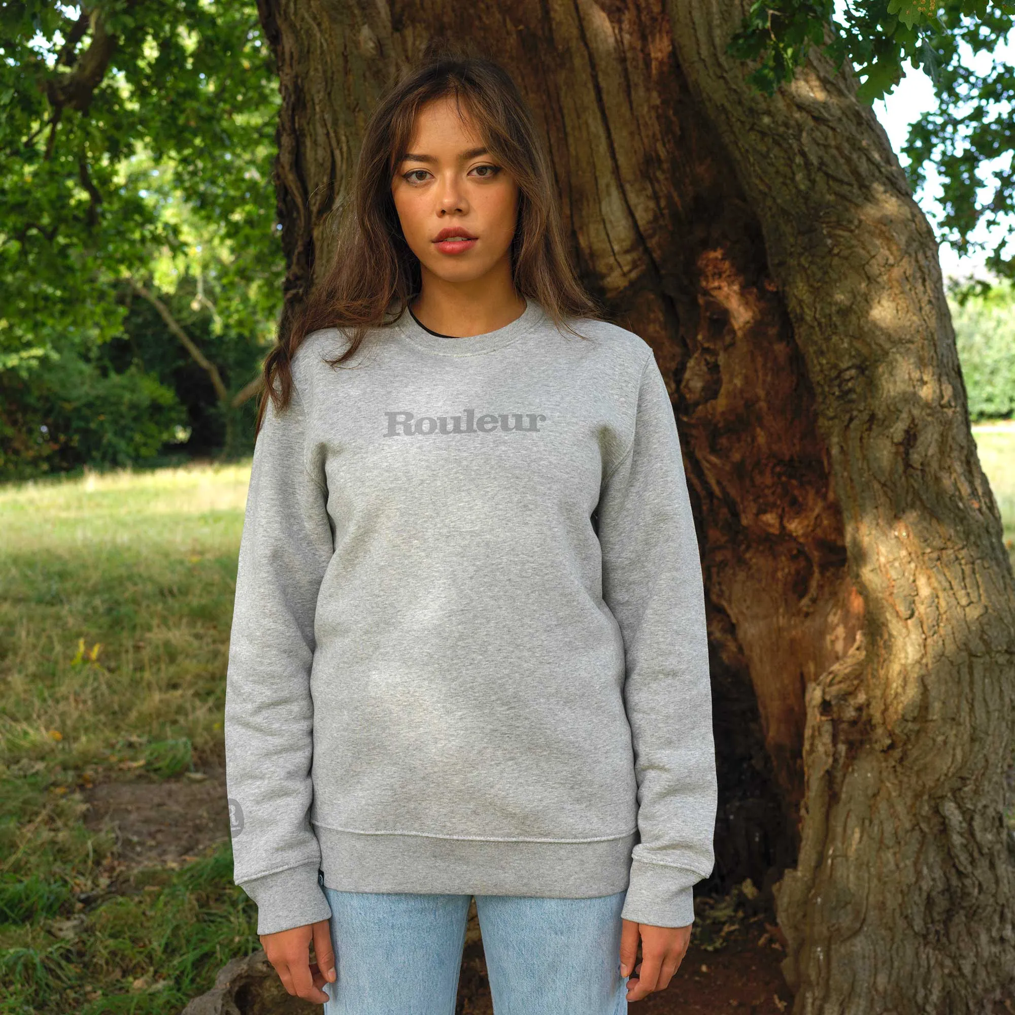 Rouleur Logo Organic Sweatshirt - Unisex - Grey