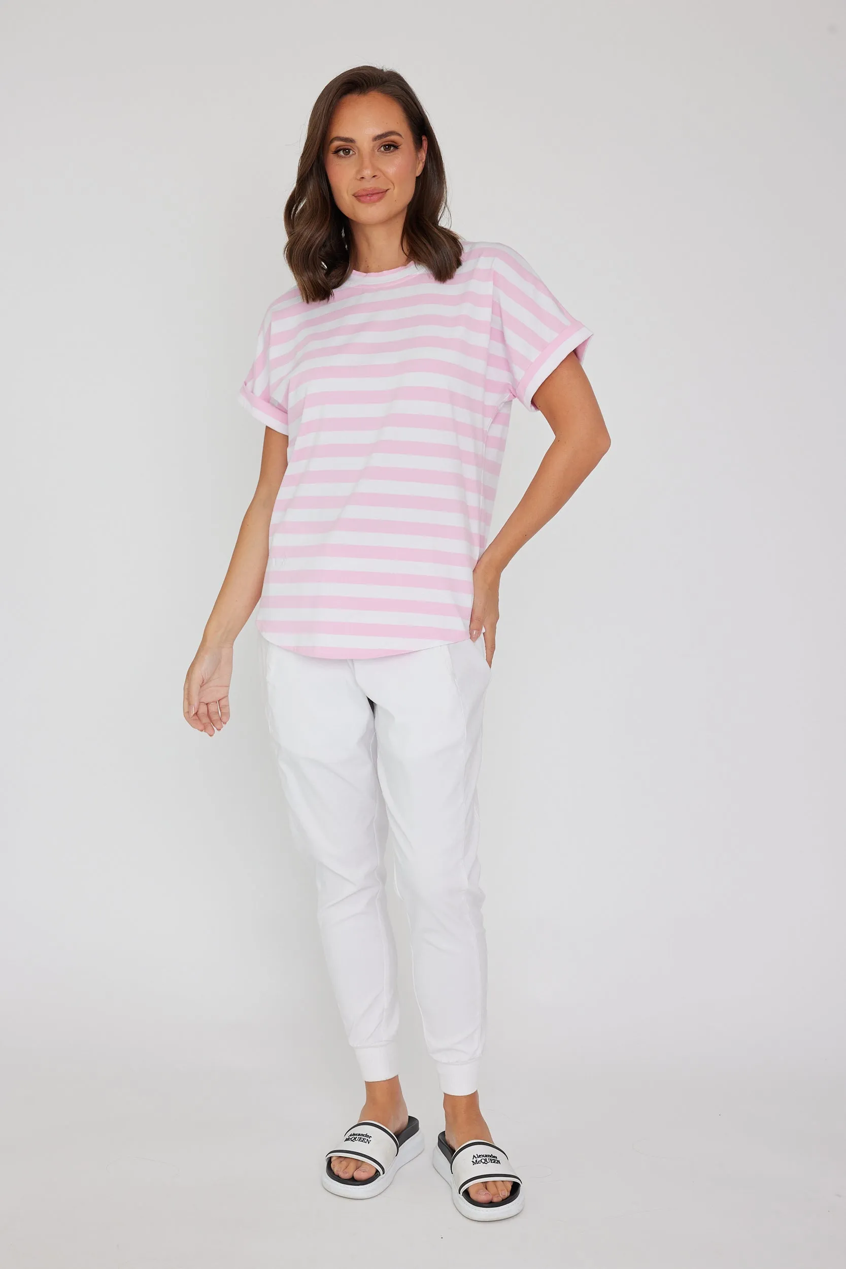 SANFORD Pink & White Stripe