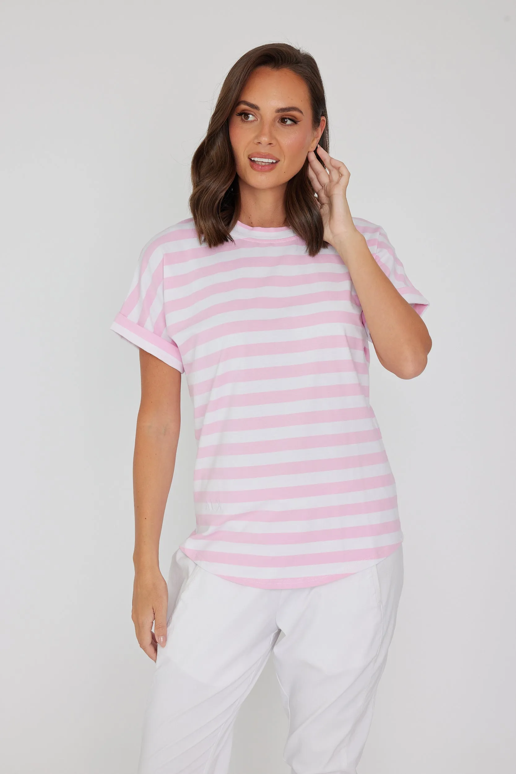 SANFORD Pink & White Stripe