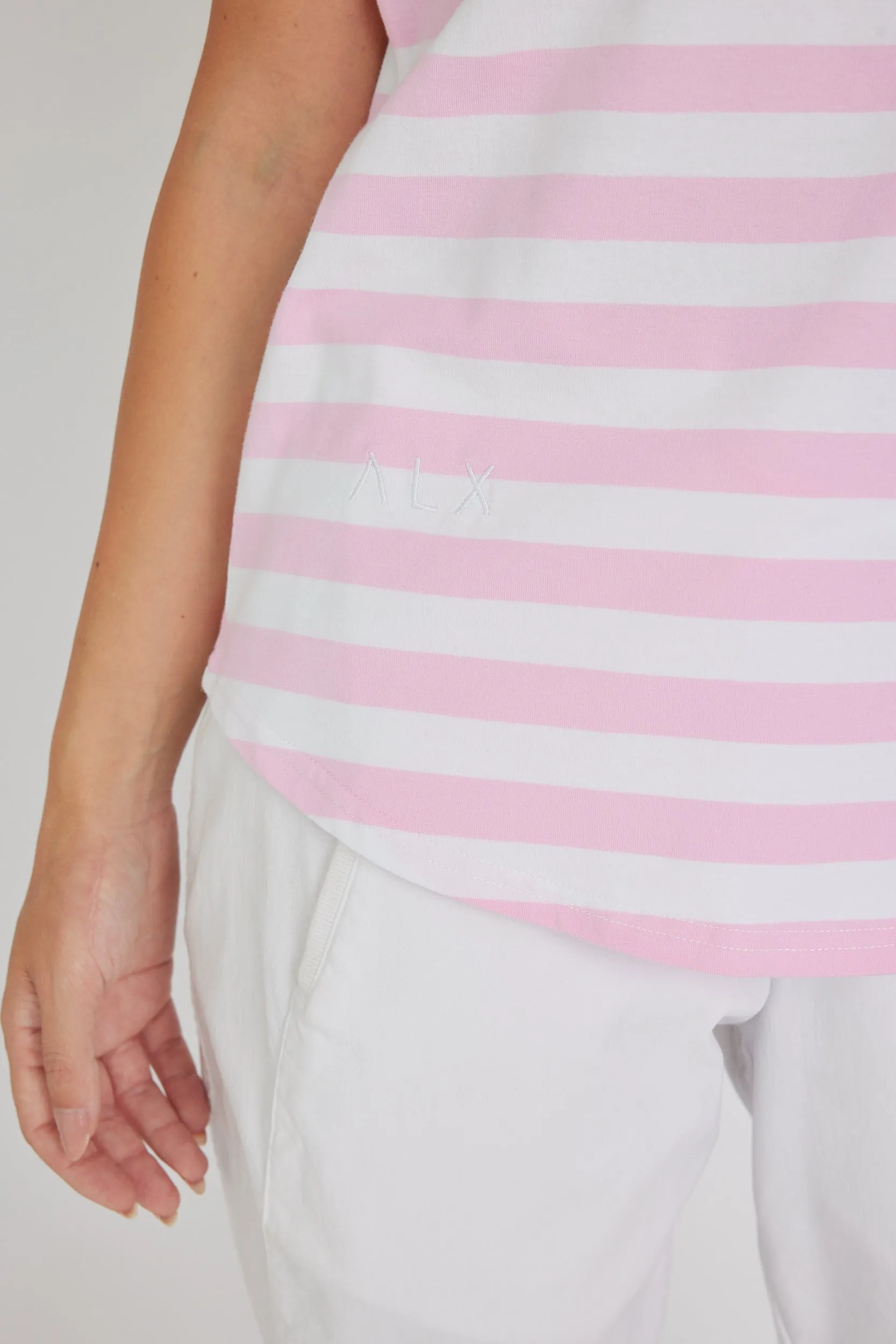 SANFORD Pink & White Stripe