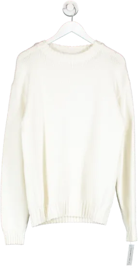 Selected Femme Cream Knitted Crew Neck Jumper UK M