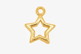 Star Cutout Charm Wholesale 14K Gold, Solid 14K Gold, G61