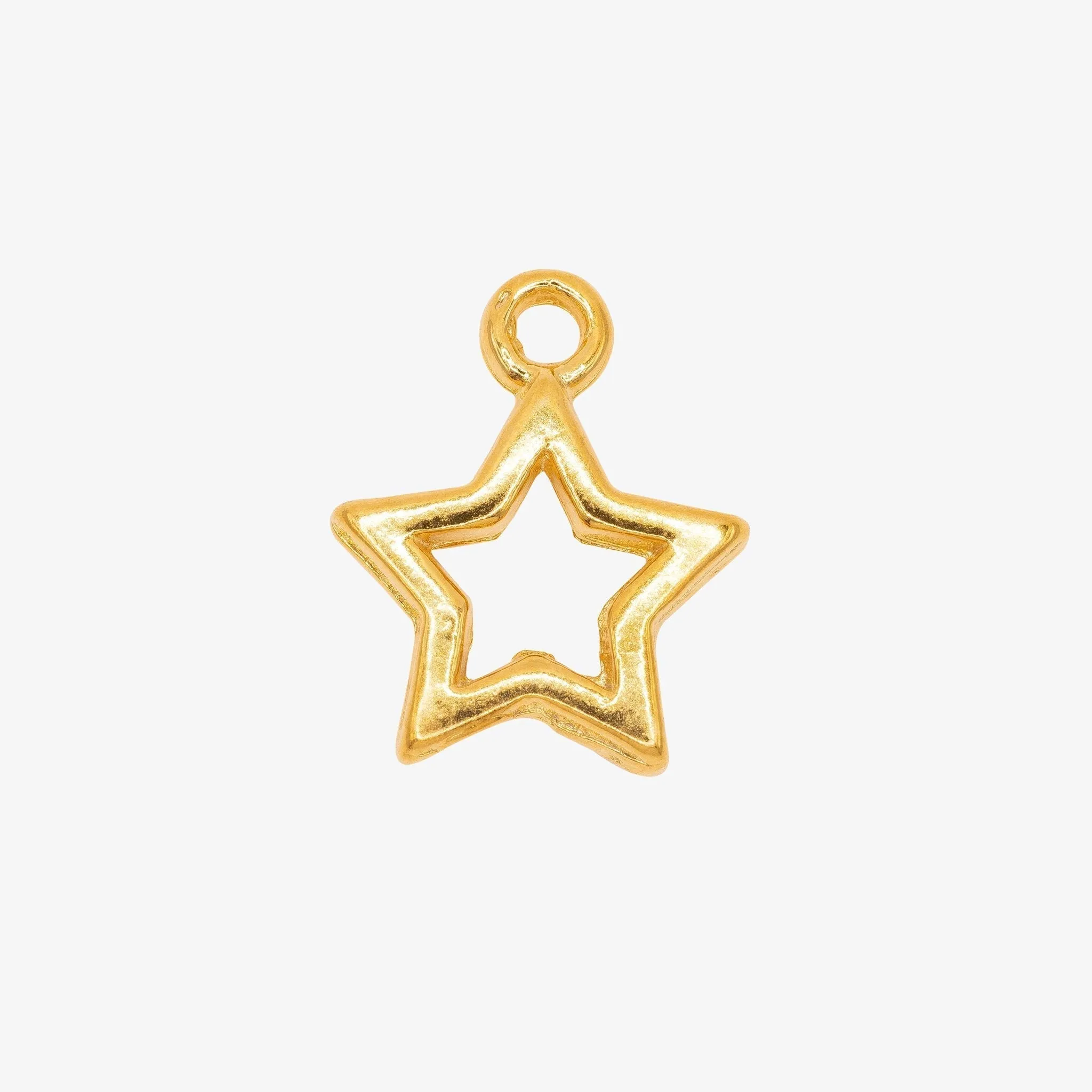 Star Cutout Charm Wholesale 14K Gold, Solid 14K Gold, G61