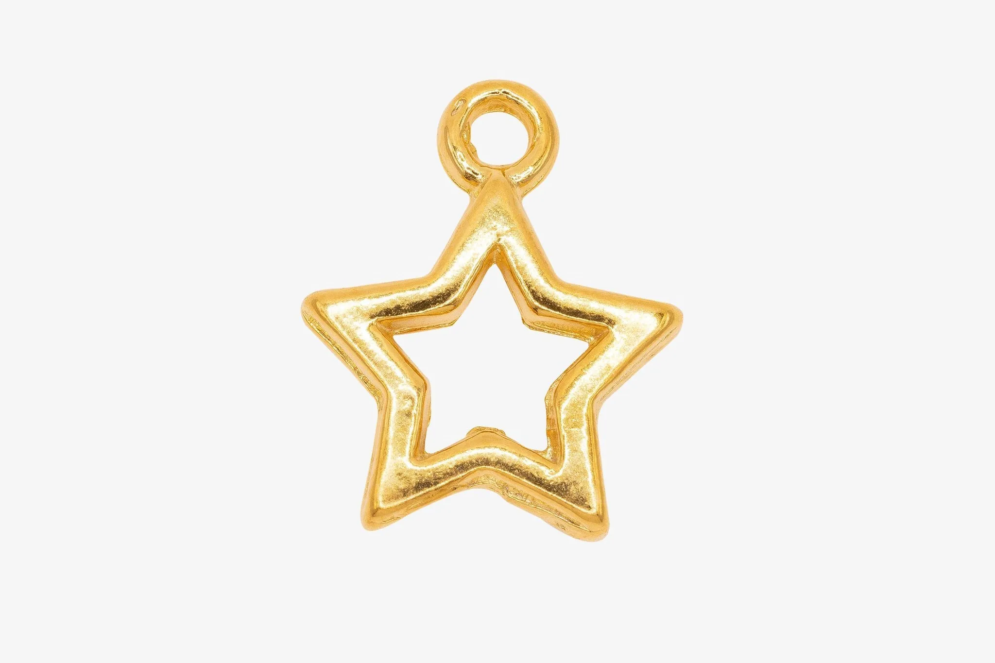 Star Cutout Charm Wholesale 14K Gold, Solid 14K Gold, G61