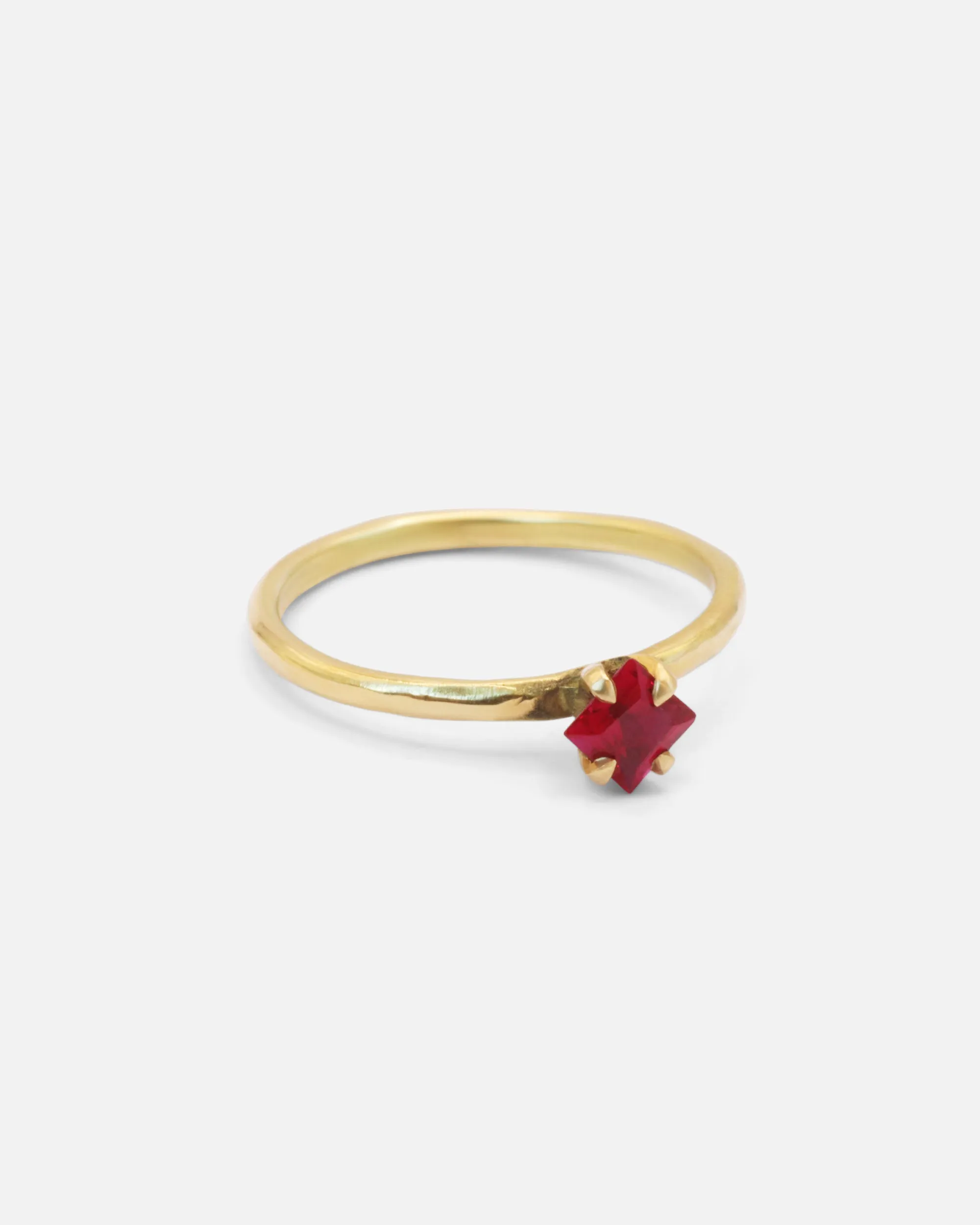 Stello / Princess Cut Ruby Ring