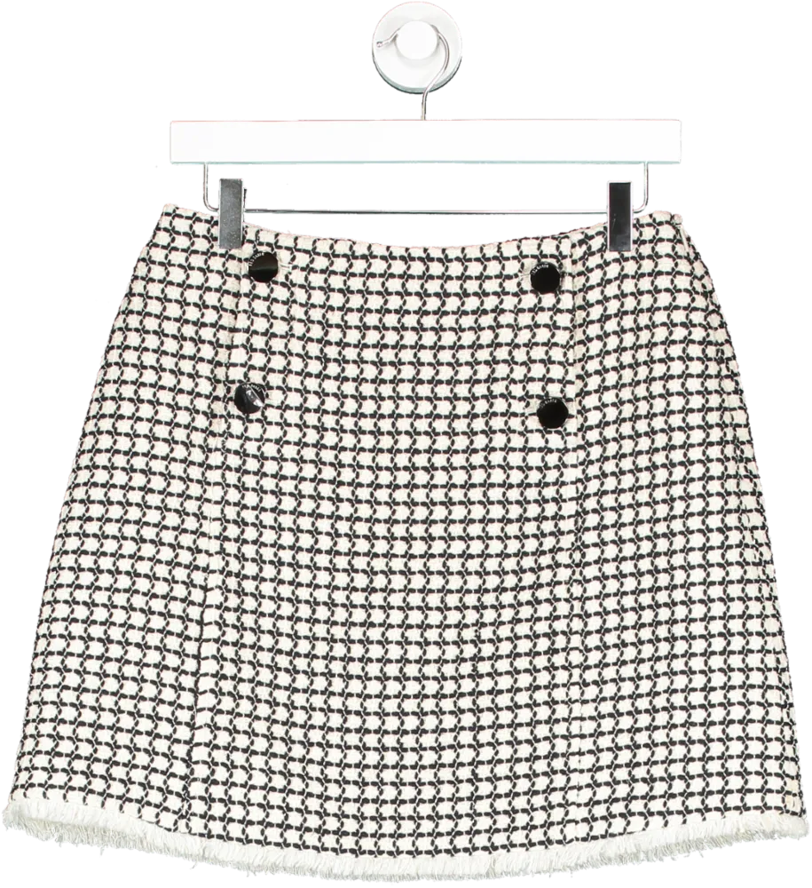 Ted Baker Cream Cheque Skirt UK 10