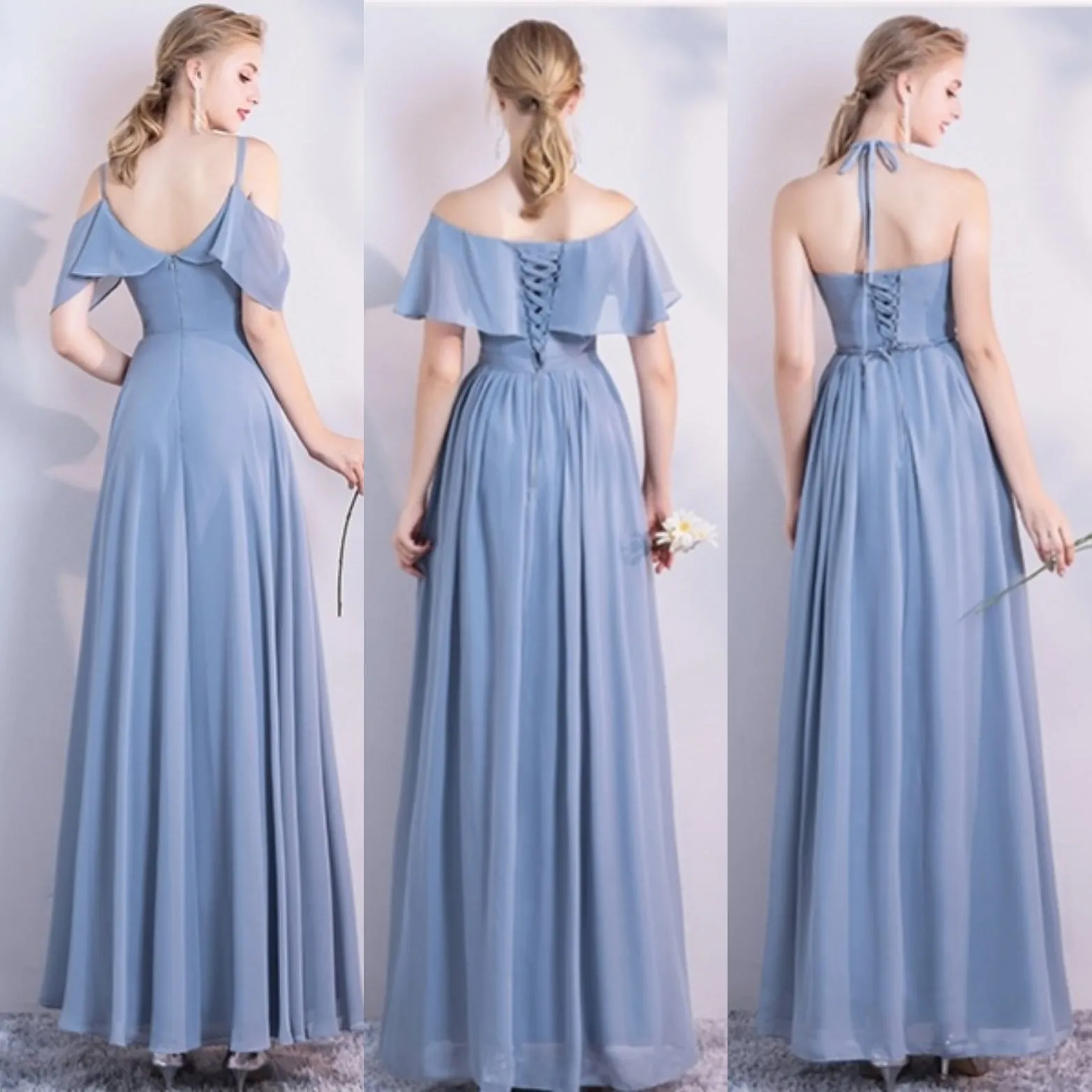 The Dendelion Chiffon Bridesmaid Dress (Customisable)